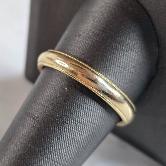 Mens Vintage Estate 14k Yellow Gold Wedding Band Ring 5.8g #E6533